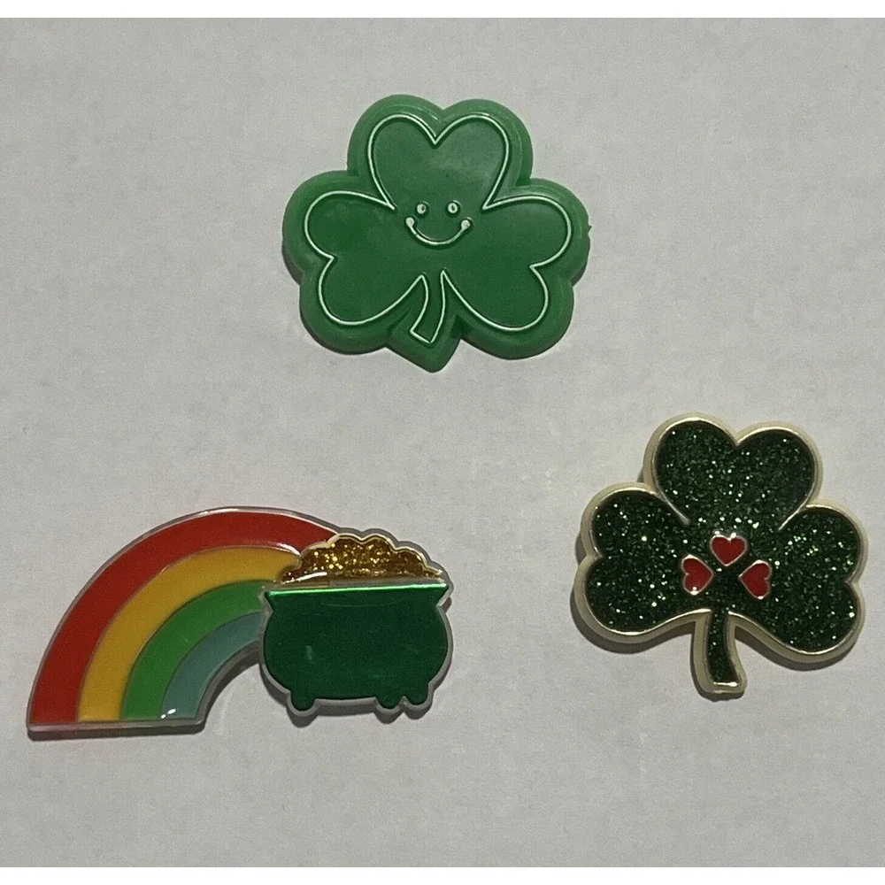 Hallmark Vintage St. Patrick's/St Patty's Collectible 3 Pins Clover Pot‎ Of Gold